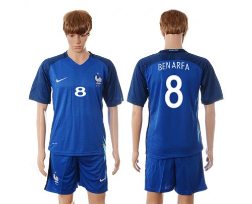 France #8 Benarfa Blue Soccer Country Jersey